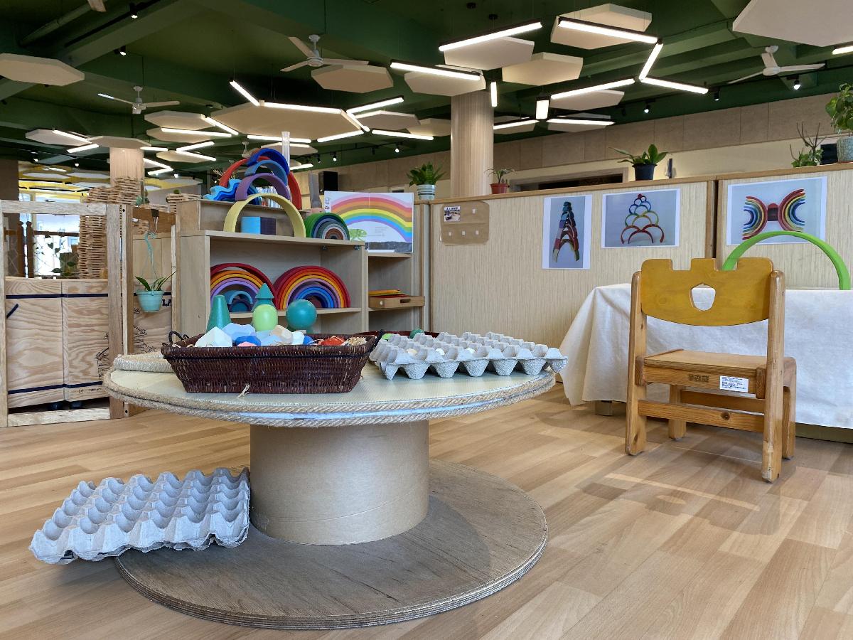 中庭學習區-鋪排區